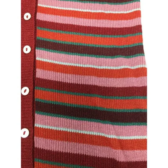 ZARA KNIT SIZE SMALL WOMENS LONG SLEEVE STRIPED SHIRT/CARDIGAN - Picture 5 of 6